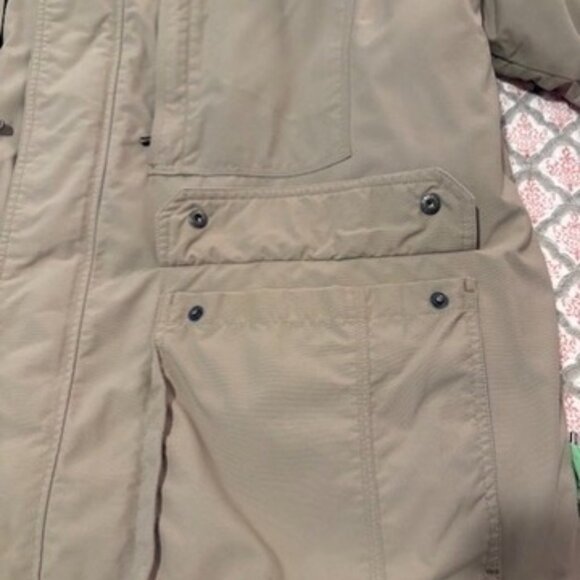 Eddie Bauer Goose Down Jacket Mens XXLarge Beige Mid-length Parka Full zip - Picture 6 of 16